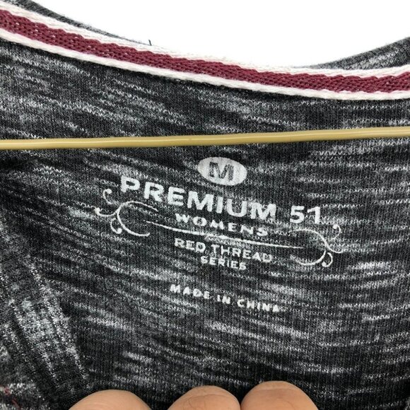 Premium 51 Grey Heathered Long Sleeve  Light Weight "Whistler" Print Hoodie M - Picture 3 of 7